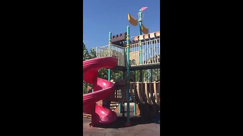 Let's have a ride on pirates slide in playground #kidstv #viral #aylinnini