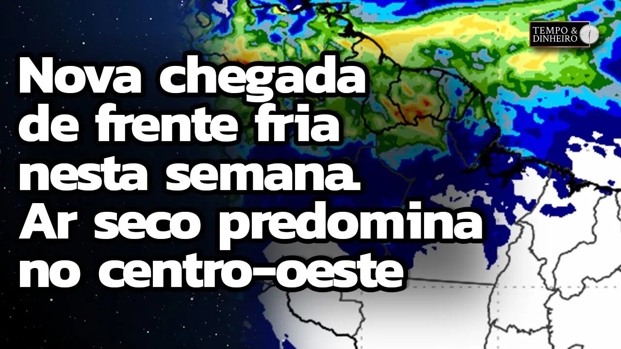 Previsão de nova chegada de frente fria nesta semana. Ar seco predomina no centro-oeste