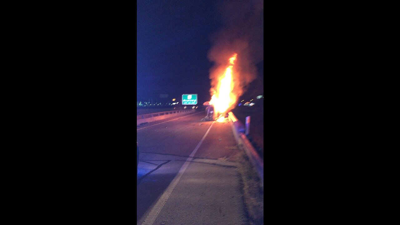 Truck on fire