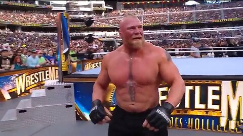 Wwe , wrestlemania brock lesner vs omos full match