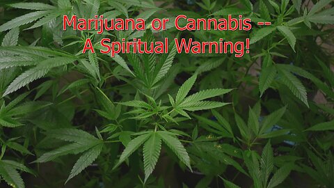 Marijuana or Cannabis – A Spiritual Warning