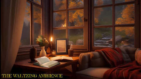 A Cozy Candle Lit Reading Nook : An Hour Of Soft Music & Rain Ambience 🕯️📚