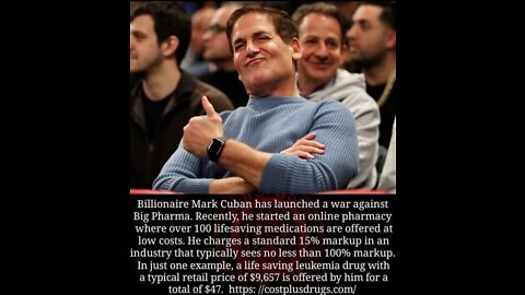 Mark Cuban has launched a war against Big Pharma...