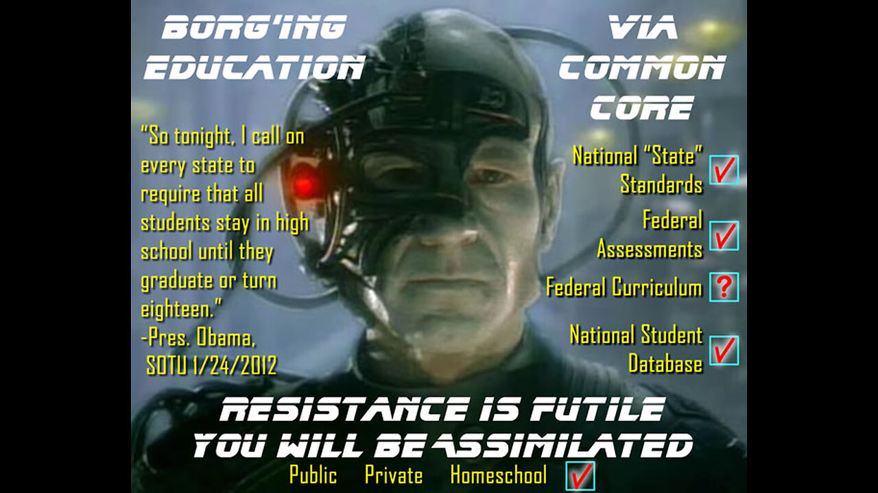 IN TIME WE ARE BORG RESISTANCE IS FUTILE THE NEW WORLD ORDER IS NOW