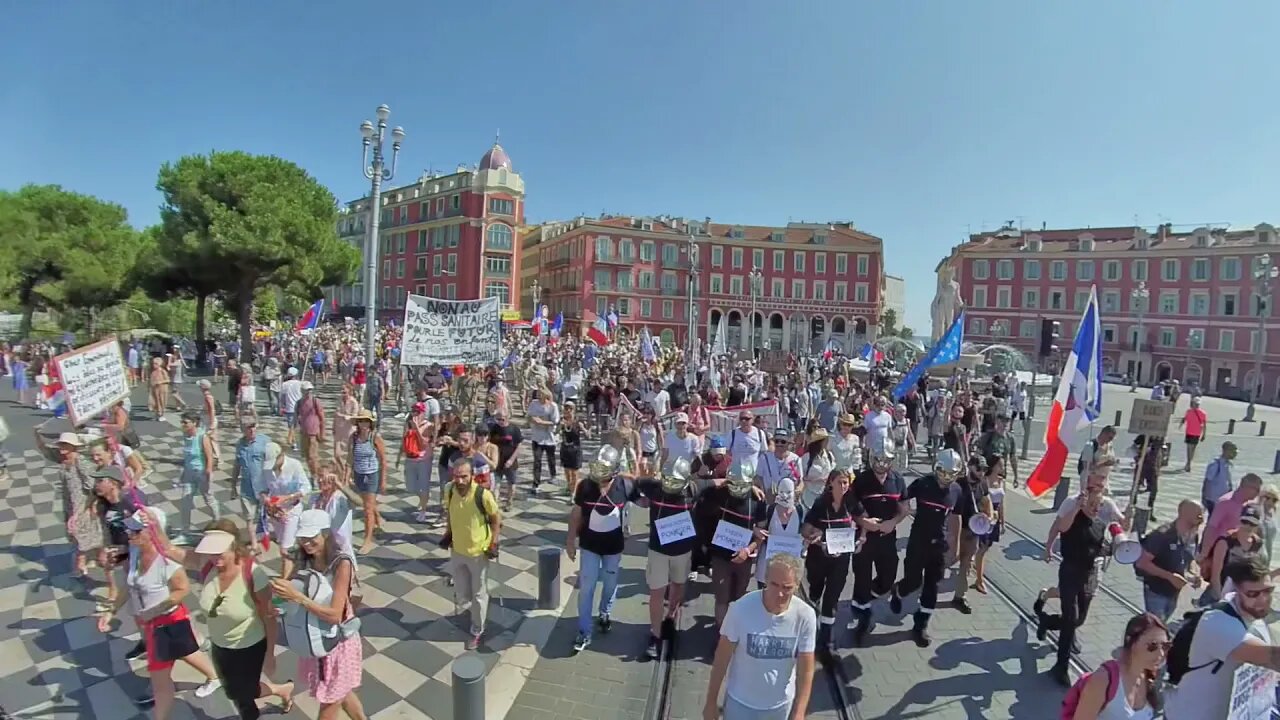Manif Antipass Nice 11 Septembre : place Masséna