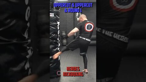 Heroes Training Center | Kickboxing "How To Double Up" Uppercut & Uppercut & Round 1 - Front #Shorts
