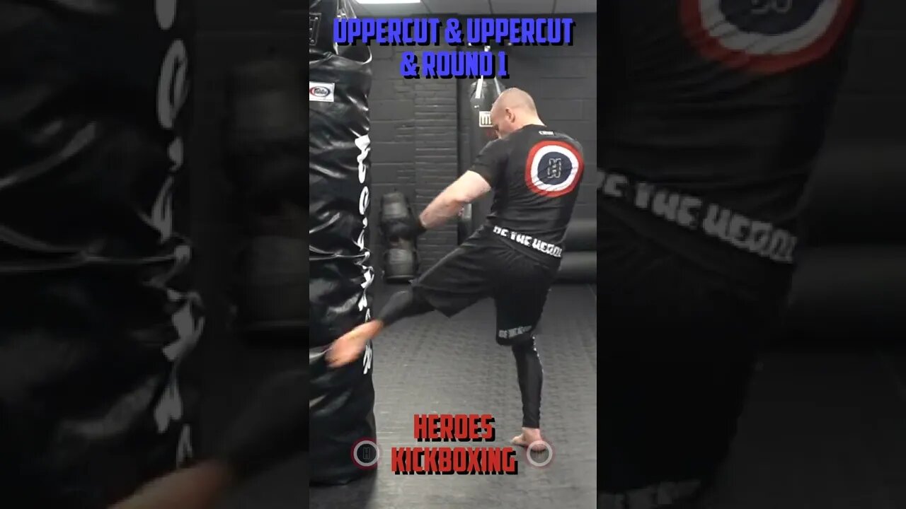 Heroes Training Center | Kickboxing "How To Double Up" Uppercut & Uppercut & Round 1 - Front #Shorts