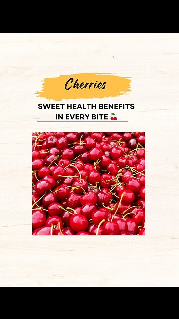 "Cherries: Sweet Health Benefits in Every Bite 🍒"