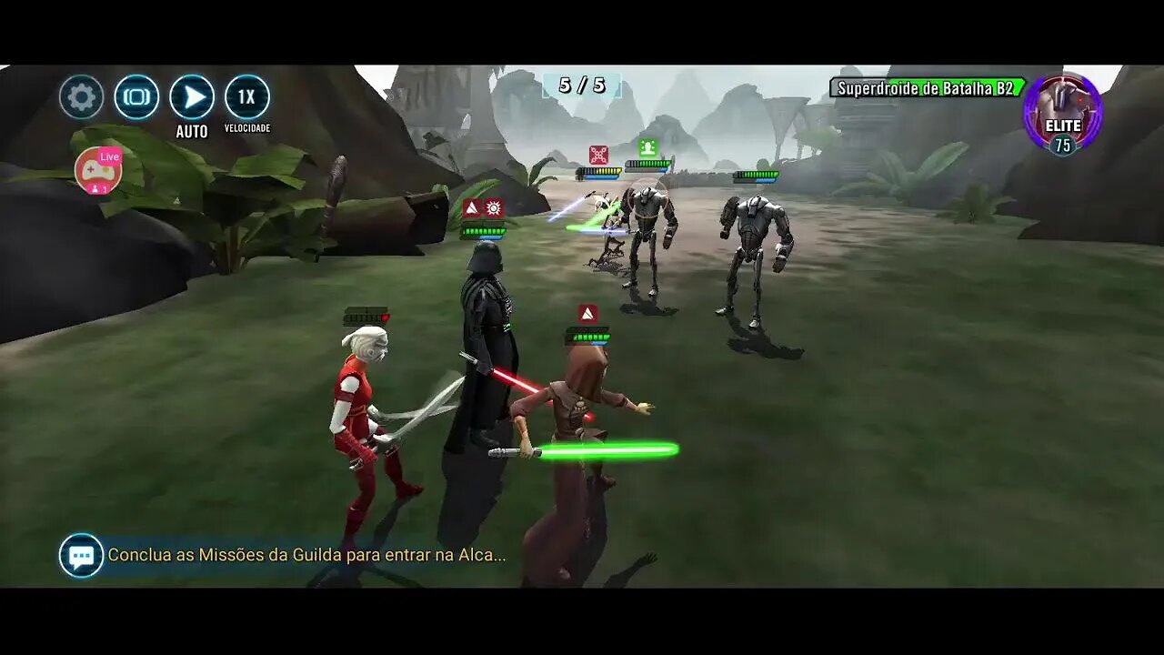 GALAXY OF HEROES STAR WARS MOBILE | DESAFIO DOS MODIFICADORES DE DEFESA.