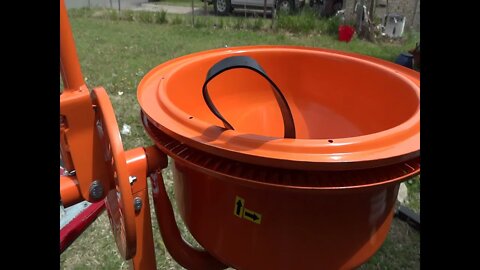 Assembling the Harbor Freight cement mixer