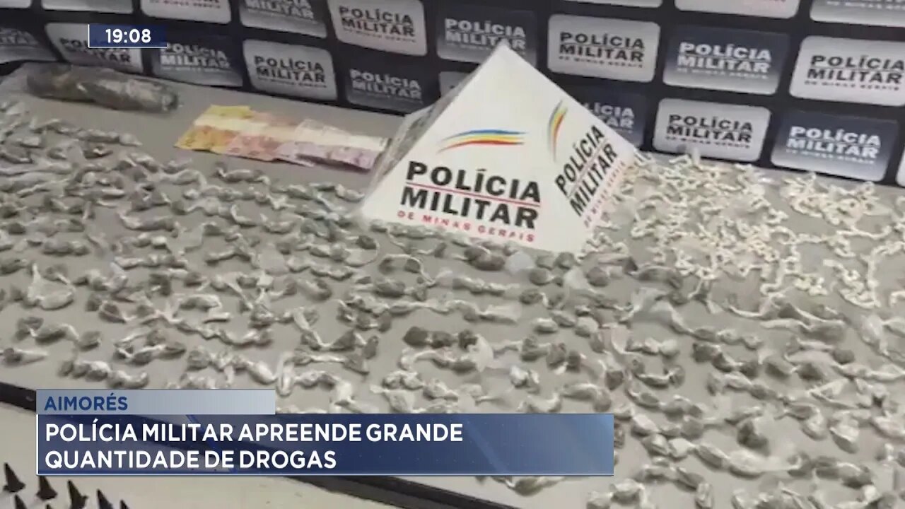 Aimorés: Polícia Militar apreende grande quantidade de drogas.