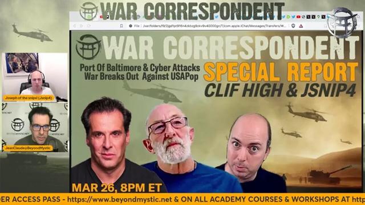 MAR 26 WAR CORRESPONDENT: SPECIAL REPORT WITH CLIF HIGH JSNIP4 & JEAN-CLAUDE