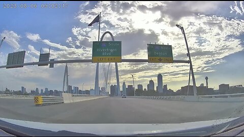 Margaret Hunt Hill Bridge Dallas Dashcam