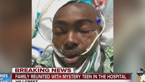 Family reunited with teen in the hospital