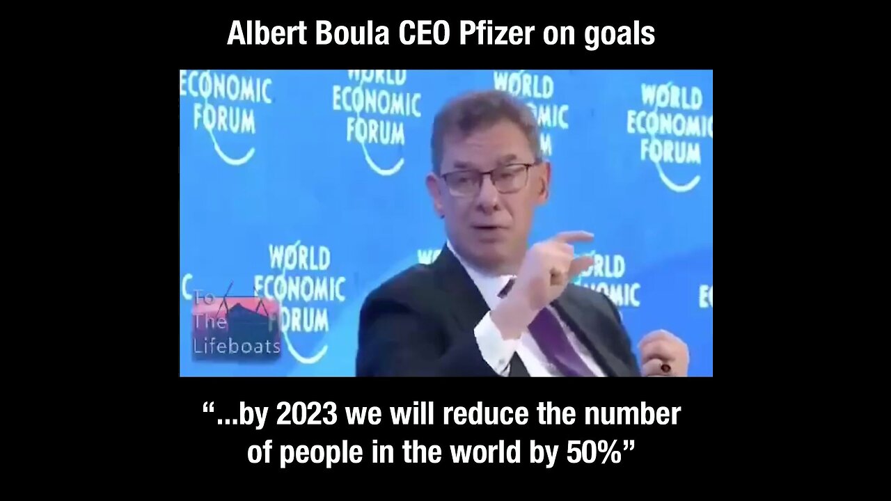 Albert Boula Pfizer CEO - Depopulation Goals