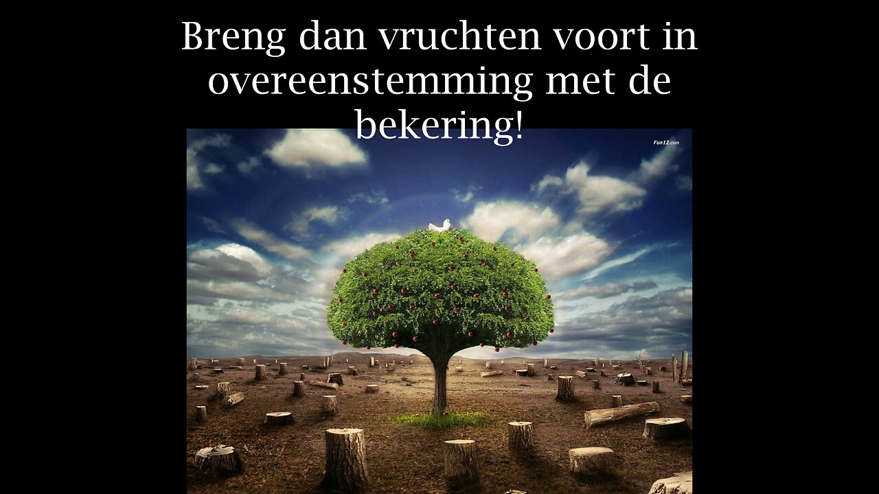 Breng dan vruchten voort in overeenstemming met de bekering!