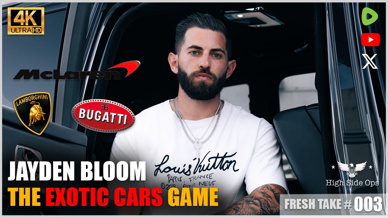 Get PAID To Drive EXOTIC Cars w/ Murci Luxury | Jayden Bloom On SUPERCARS | FRESH TAKE 003