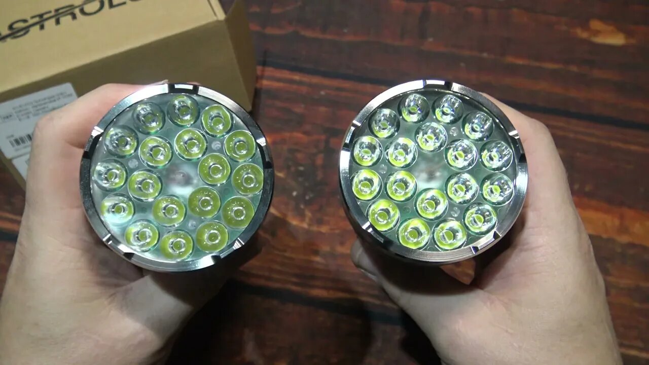 AstroLux MF01X Flashlight Review! (Eighteen SFQ43 LEDs)