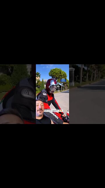 A moto é do Jaspion, mas o capacete é do homem de ferro