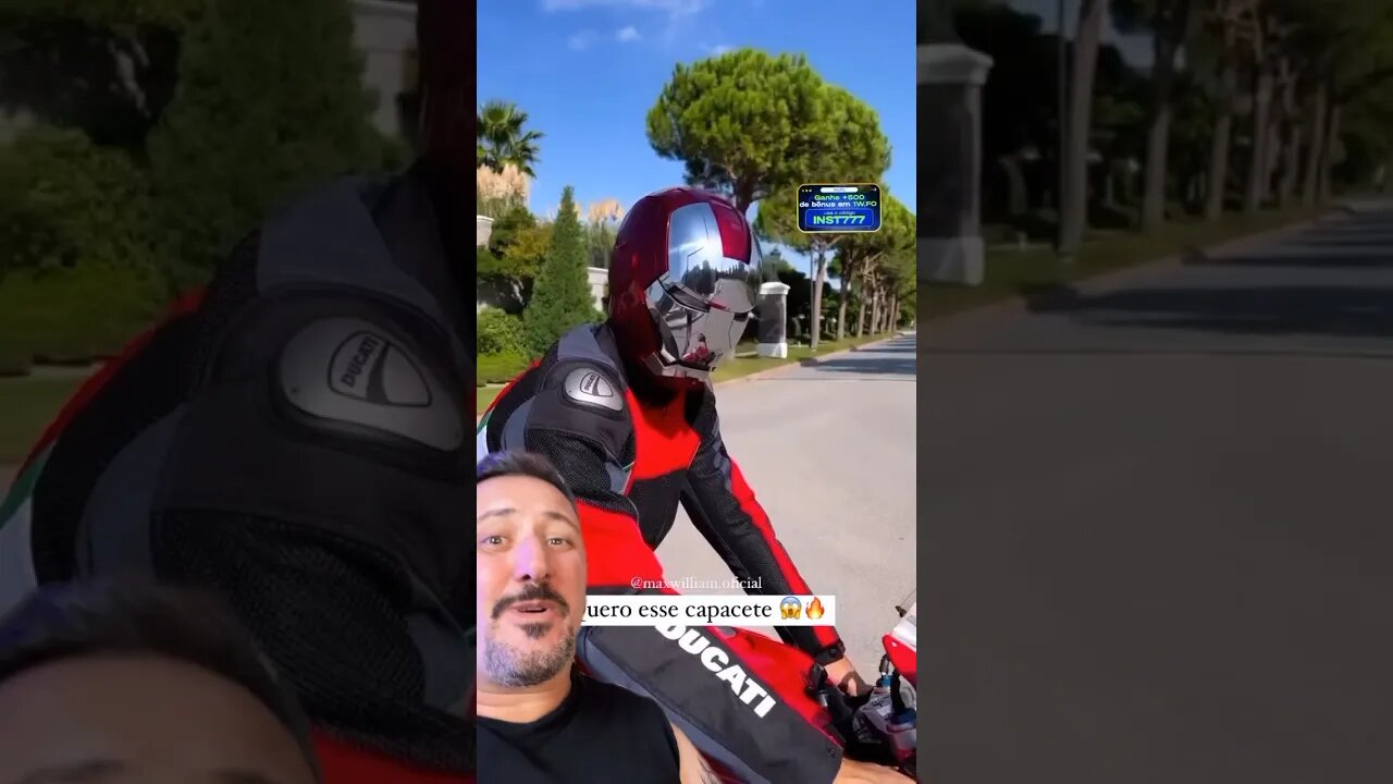 A moto é do Jaspion, mas o capacete é do homem de ferro