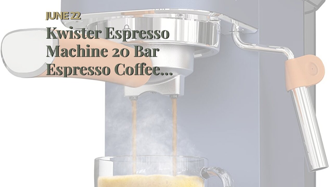 Kwister Espresso Machine 20 Bar Espresso Coffee Maker Cappuccino Machine with Milk Frother, Cof...