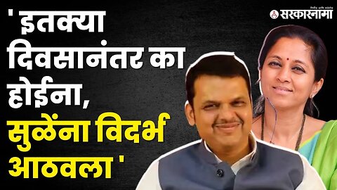 फडणवीसांची सुळेंवर जोरदार टोलेबाजी | Devendra Fadnavis On Supriya Sule |