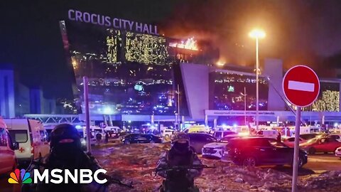 Massive terrorist attack unfolding in Moscow as armed gunman storm a concert hall, kill spectators