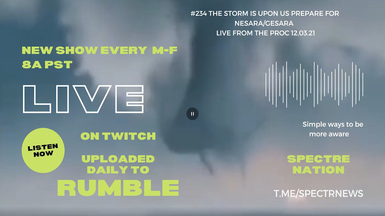 #234 THE STORM IS UPON US PREPARE FOR NESARA/GESARA LIVE FROM THE PROC 12.03.21