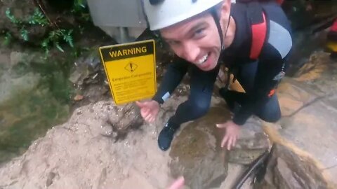 Canyoning and abseiling the Empress Canyon in the NSW Blue Mountains National Park, Australia