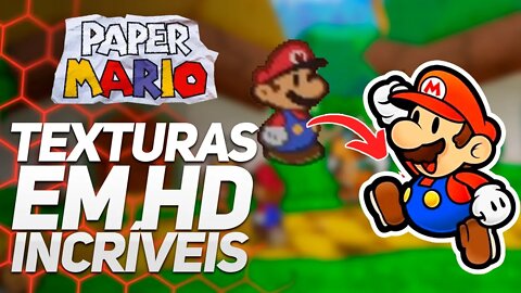 VIROU OUTRO JOGO! PAPER MARIO 64 COM TEXTURAS HD | APRENDA A INSTALAR NO PROJECT 64