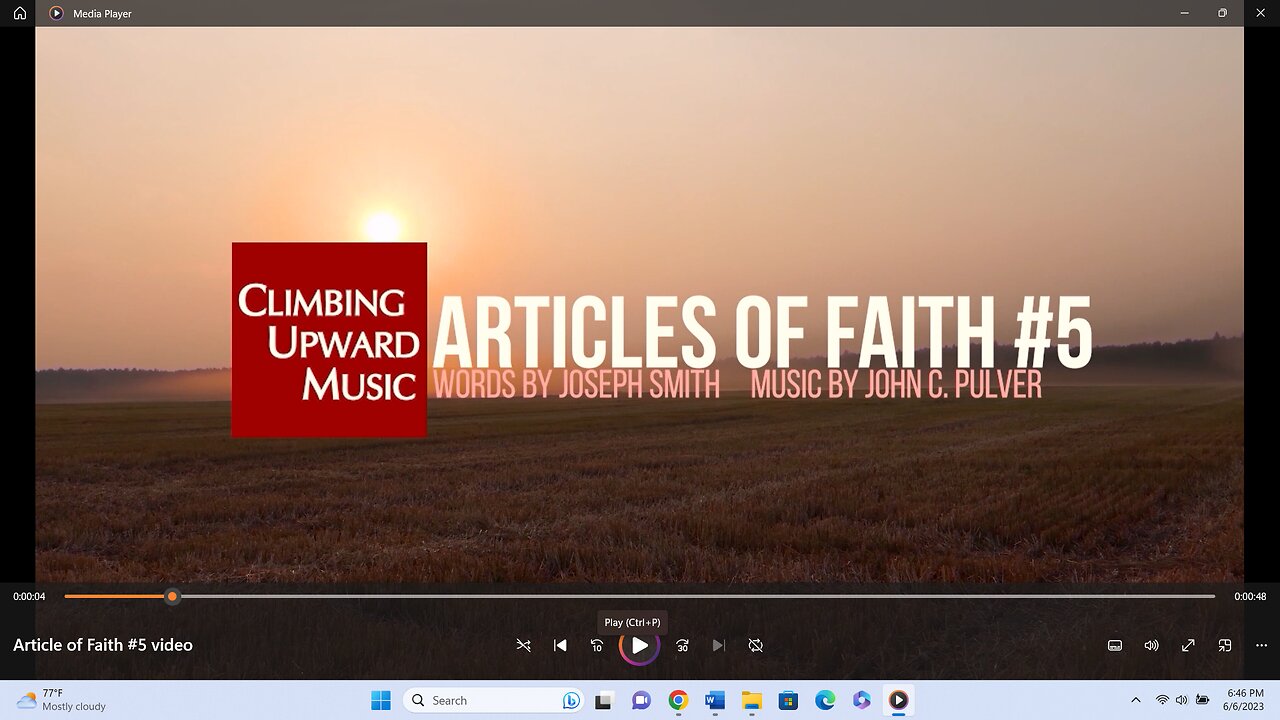 NEW Music for Article of Faith #5 Video