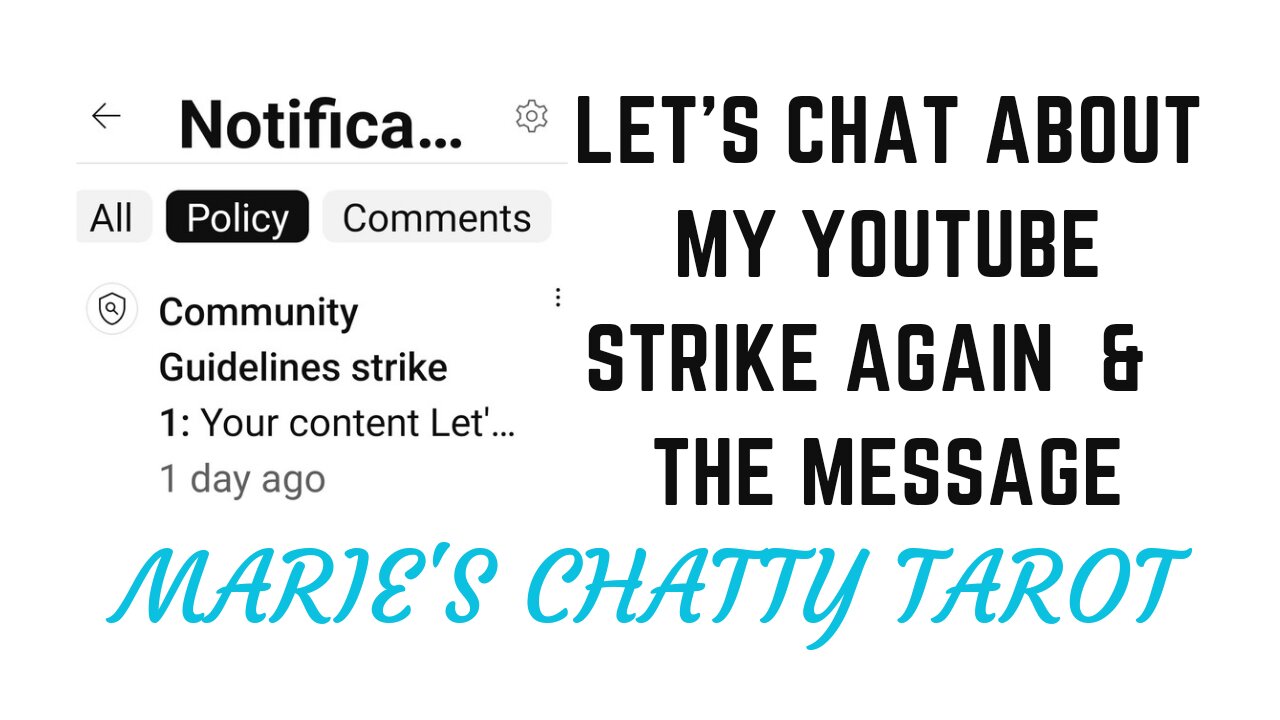 Let's Chat About My YouTube Strike Again and The Message from "THEM"