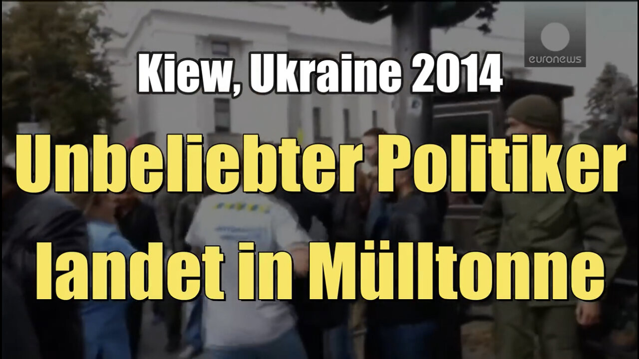 Kiew, Ukraine: Unbeliebter Politiker landet in Mülltonne (euronews (deutsch) I 16.09.2014)