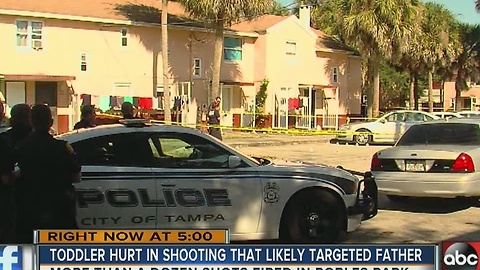 Toddler hurt in shooting that likely targeted father in Robles Park