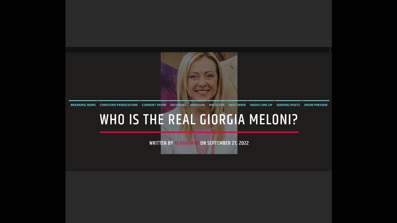 Meet The Real Giorgia Meloni