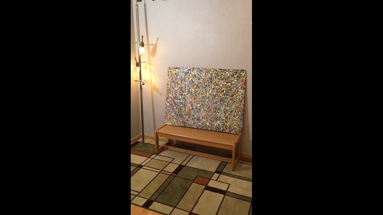 Jackson Pollock Style Painting Michael the Artist