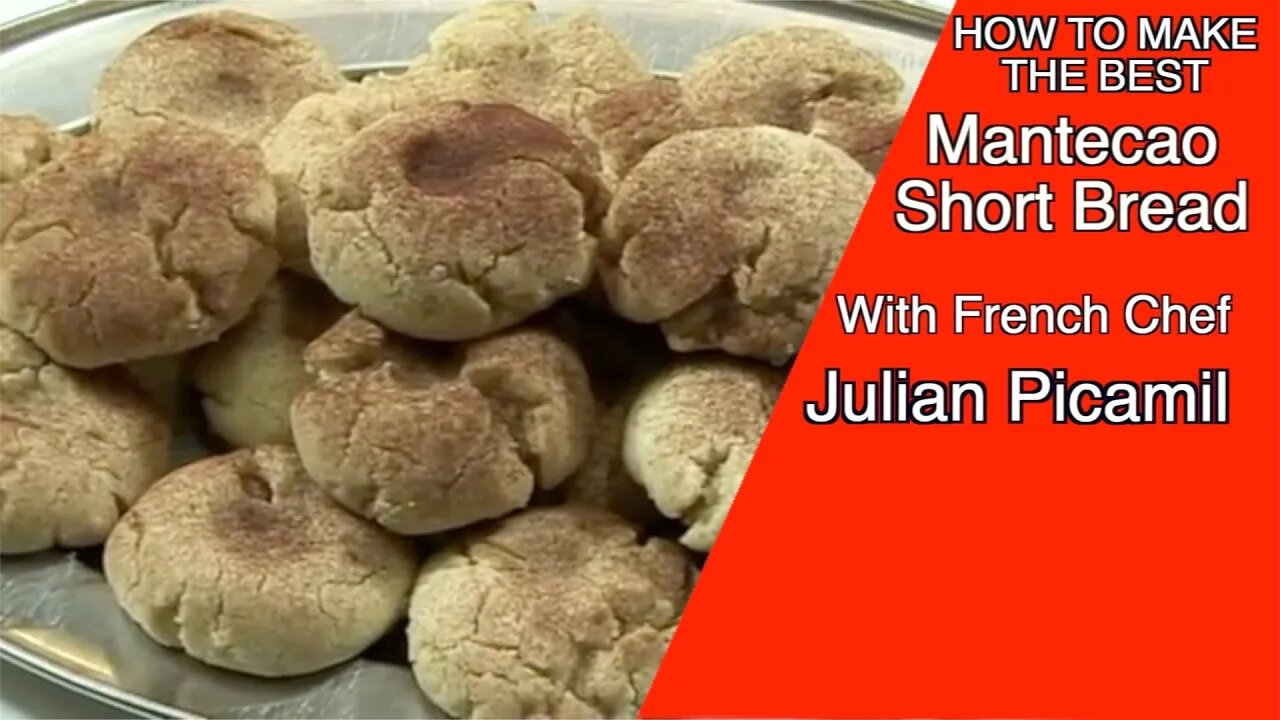 How French Chef Julien makes Short Bread "Mantecoa" with cinnamon, delicious