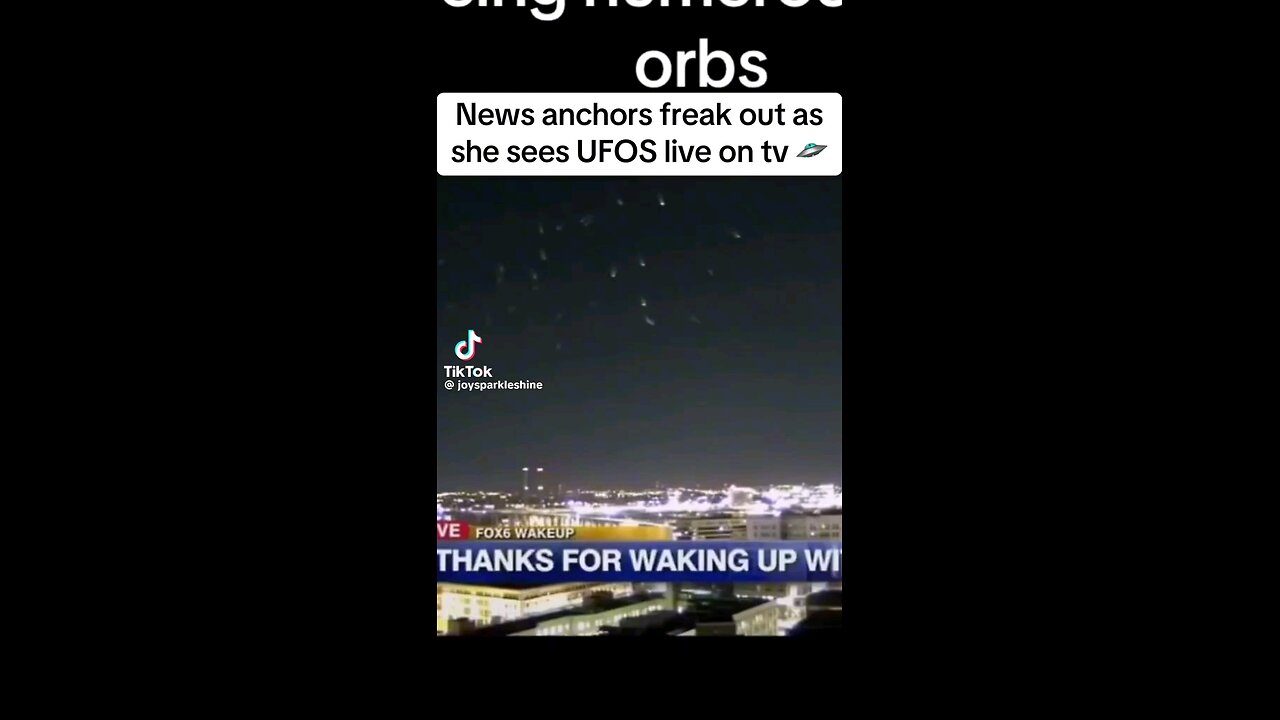 news anchor see ufo live on tv