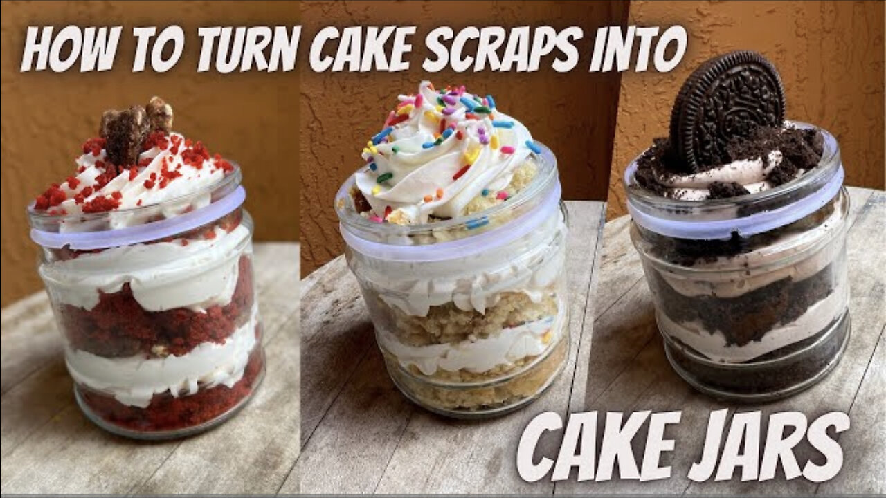 Easy and Delicious Cake with Disposable Pans Cake Scrap Cake Jars | How to Make Cake Jars