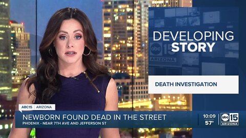 Newborn found dead in a central Phoenix street