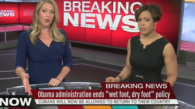 Obama administration ends 'wet foot,dry foot' policy