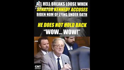 Breaking news, Senator Kennedy does not hold back