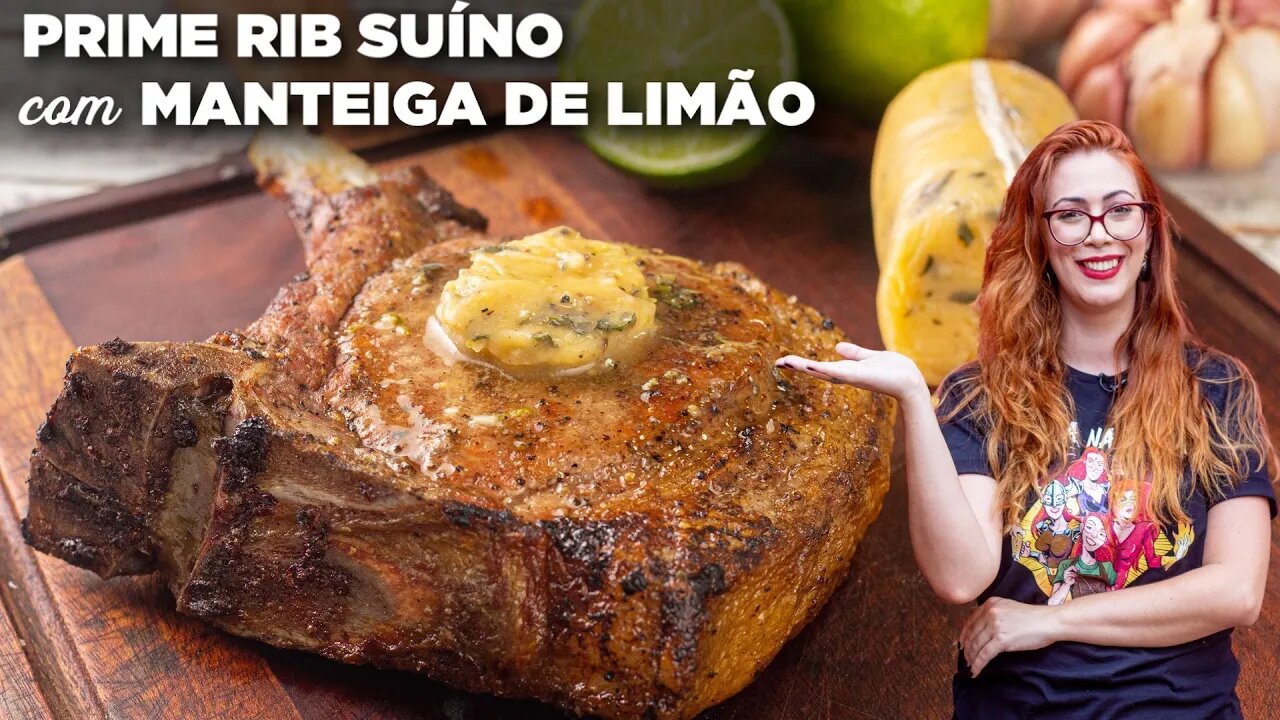PRIME RIB SUÍNO COM MANTEIGA DE LIMÃO