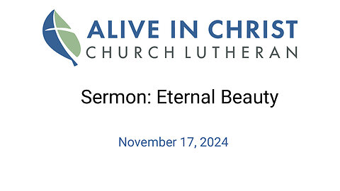 Sermon: Eternal Beauty