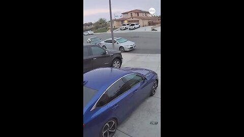 Footage shows moments car crashes into home