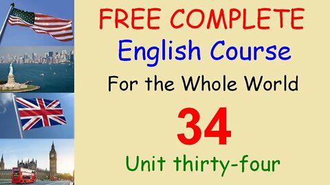 AT THE CHEMIST'S (PHARMACY) - Lesson 34 - FREE COMPLETE ENGLISH COURSE FOR THE WHOLE WORLD