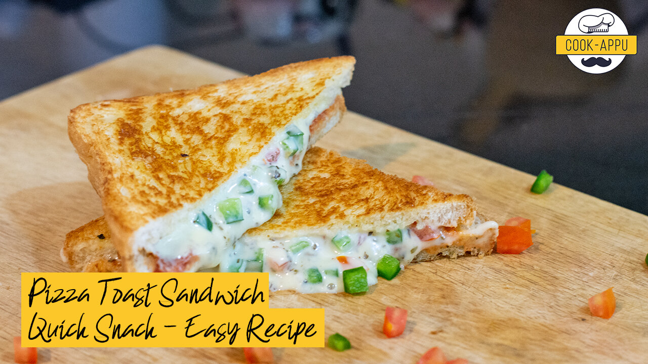 Pizza Toast Sandwich - Easy & Quick Recipe