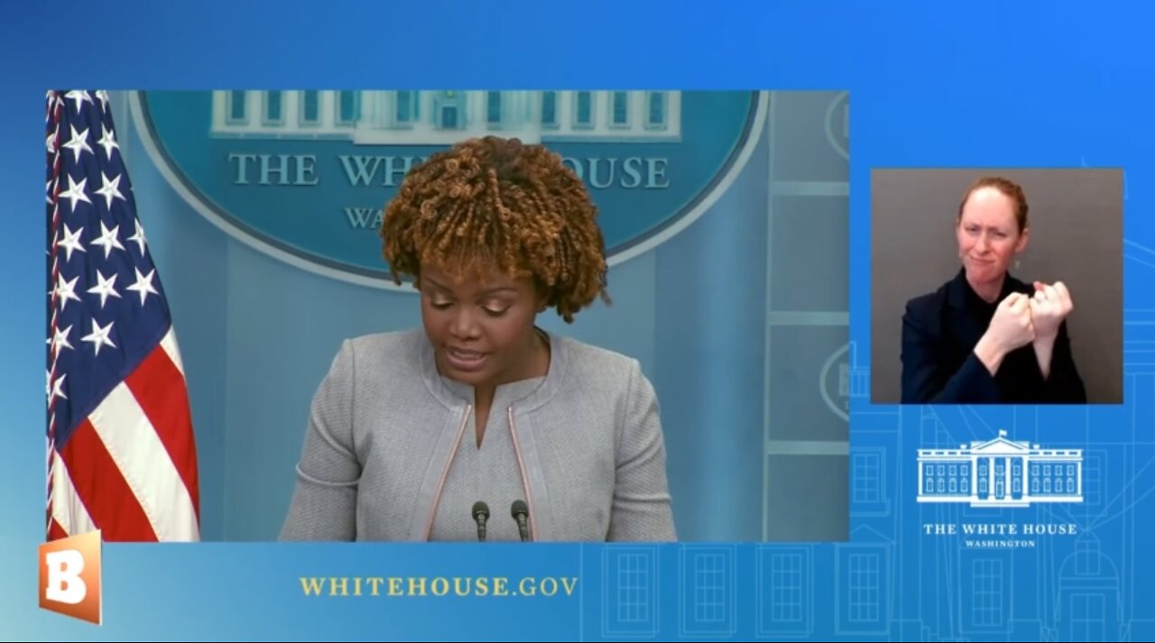 WH Press Secretary Karine Jean-Pierre speaking with reporters...