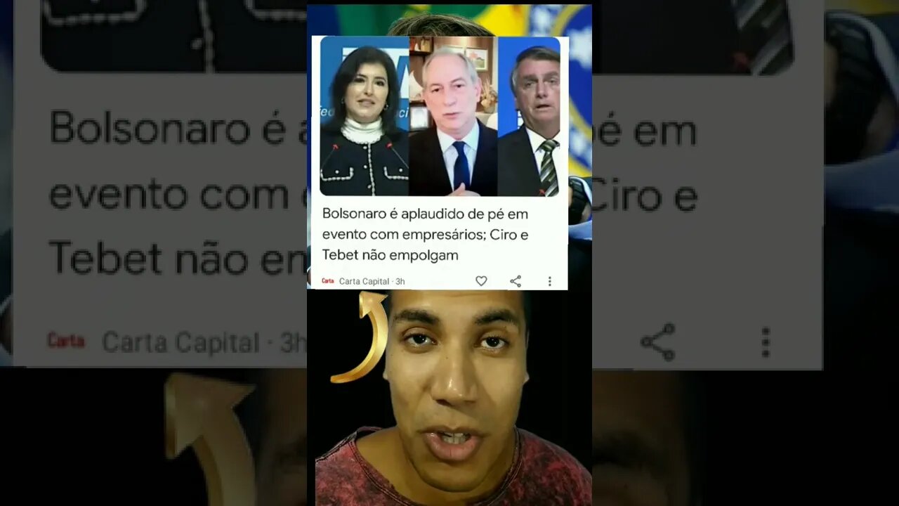 Bolsonaro aplaudido de pé.