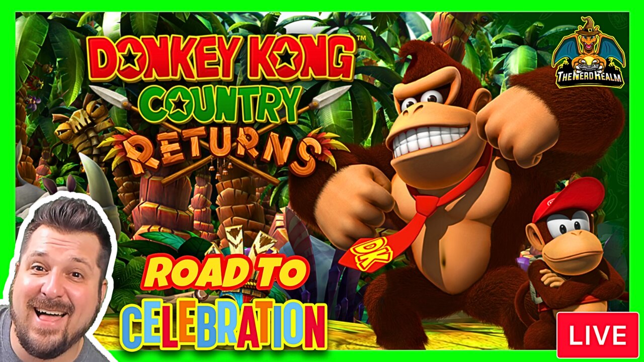 Road to Celebration GIVEAWAYS! Donkey Kong Country Returns | 1st Time Playthrough